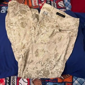 Cache printed skinny jeans